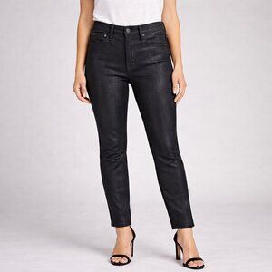 7 For All Mankind Black Metallic Ankle Jeans Size 27